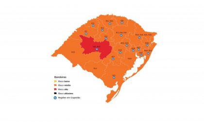 RS mantém uma região com bandeira vermelha na 22ª semana do Distanciamento Controlado