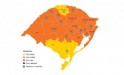 RS volta a ter regiões em bandeira amarela