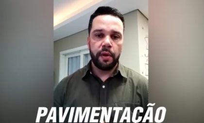 Cleber Cardoso enfatiza obras de pavimentação