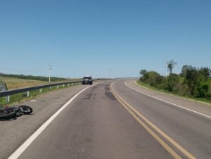 Acidente mata motociclista de 78 anos na BR-290