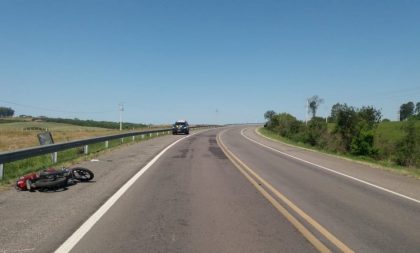 Acidente mata motociclista de 78 anos na BR-290