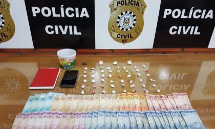 Soares: Polícia detém homem com drogas e R$ 1,2 mil