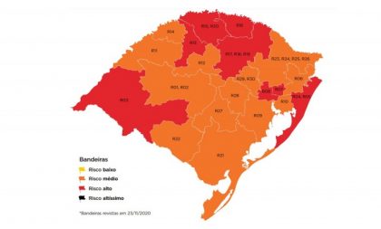 Mapa definitivo da 29ª rodada do Distanciamento Controlado traz oito regiões em vermelho