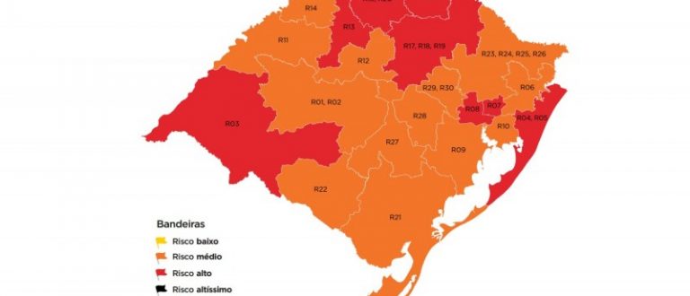 Mapa definitivo da 29ª rodada do Distanciamento Controlado traz oito regiões em vermelho