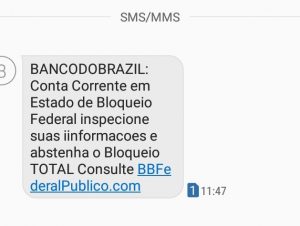 Golpe da conta bloqueada invade celulares de cachoeirenses