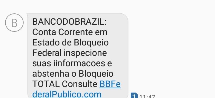 Golpe da conta bloqueada invade celulares de cachoeirenses