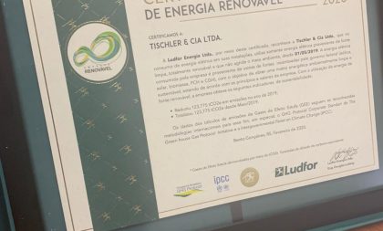 Rede Tischler recebe Certificado de Energia Renovável