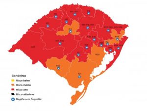 Mapa do RS melhora. Mas Cachoeira segue na vermelha