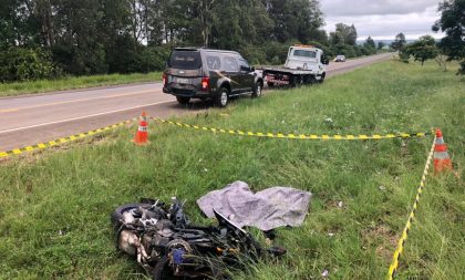 Motociclista morre em acidente na BR-153 em Cachoeira