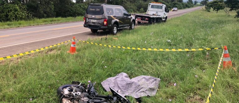 Motociclista morre em acidente na BR-153 em Cachoeira