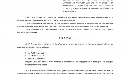 Decreto determina mudanças na gratuidade para idosos no transporte coletivo