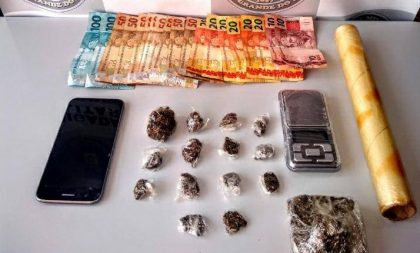 Bairro Gonçalves: BM prende jovem por tráfico de drogas