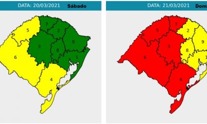 Defesa Civil emite novo alerta de chuva para o final de semana