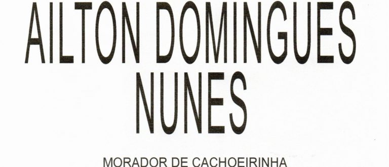 NOTA FÚNEBRE – AILTON DOMINGUES NUNES