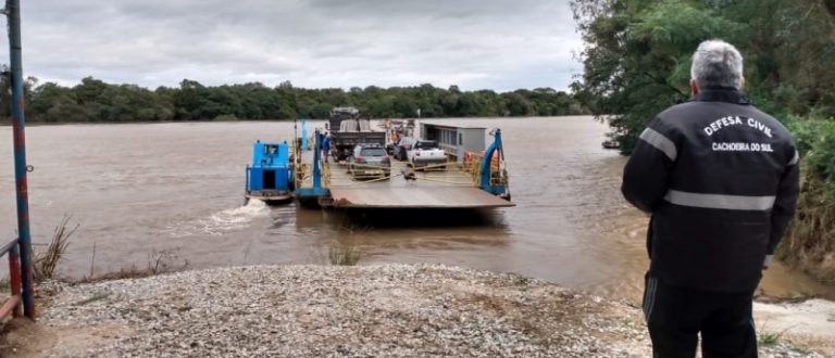 Defesa Civil monitora nível do Rio Jacuí