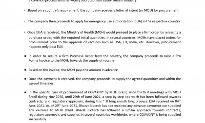 Bharat Biotech mostra que venda da Covaxin ao Brasil teve melhores condições