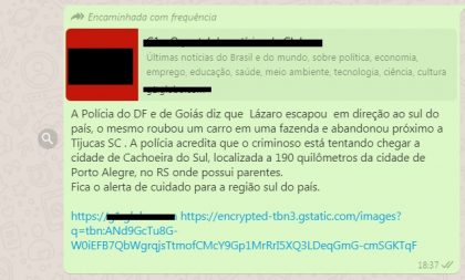 Fake News envolve fuga de serial killer para Cachoeira do Sul