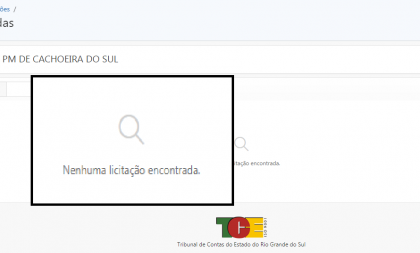 Cadê as licitações?