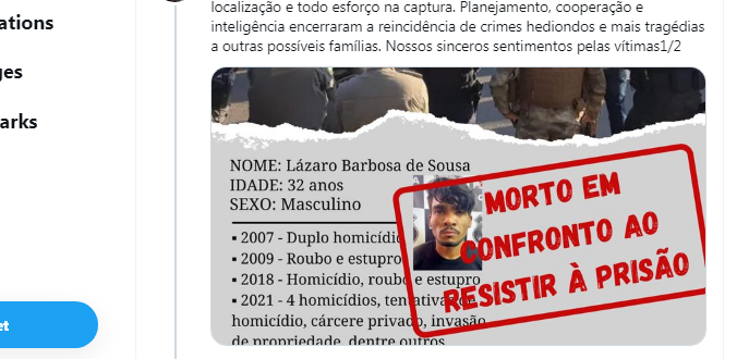 “Veio a informação”?