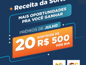 Receita da Sorte terá 20 prêmios diários de R$ 500 em julho