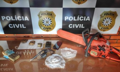 Santo Antônio: Polícia prende homem com cocaína, maconha e revólver