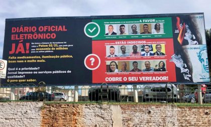 Campanha pelo Diário Oficial Eletrônico Já ganha as ruas