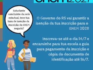 Governo do RS paga inscrição do Enem para alunos com taxa de isenção negada