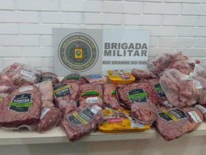 Prisão em Cachoeira do Sul: Polícia apreende carnes furtadas de supermercados