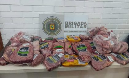 Prisão em Cachoeira do Sul: Polícia apreende carnes furtadas de supermercados