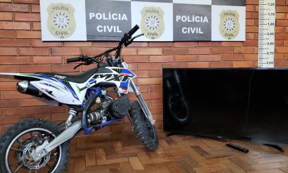 Golpe do falso depósito: Polícia recupera moto e TV no Carvalho