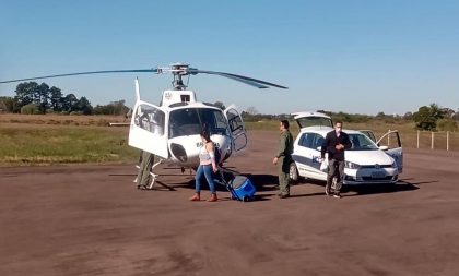 Helicóptero da BM garantiu transporte de órgãos captados no HCB