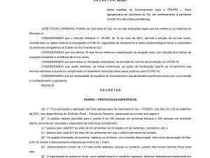 Decreto traz regras para público em jogos e FEAPEC