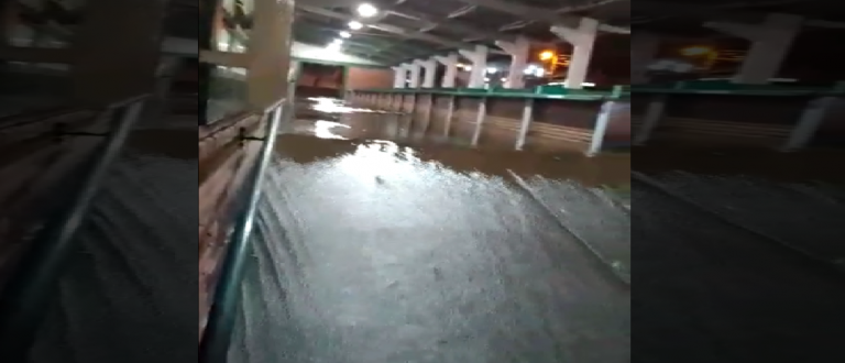 Vídeo: Feira Livre é inundada com forte chuva