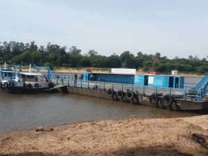Deusa Jacuí inicia transporte de veículos pesados no Rio Jacuí