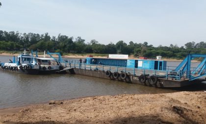 Deusa Jacuí inicia transporte de veículos pesados no Rio Jacuí