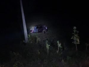 Colisão de carro de Cachoeira do Sul em poste deixa Novo Cabrais e Cerro Branco sem luz