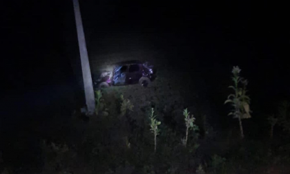 Colisão de carro de Cachoeira do Sul em poste deixa Novo Cabrais e Cerro Branco sem luz