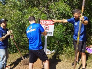 Vândalos atacam placas de alerta contra afogamento