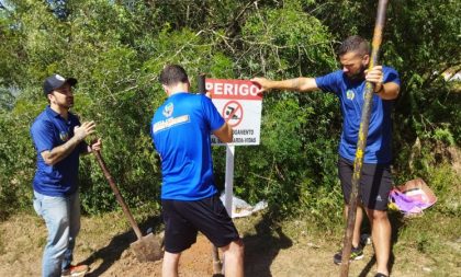 Vândalos atacam placas de alerta contra afogamento