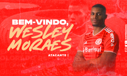 Atacante Wesley Moraes é o novo reforço do Inter