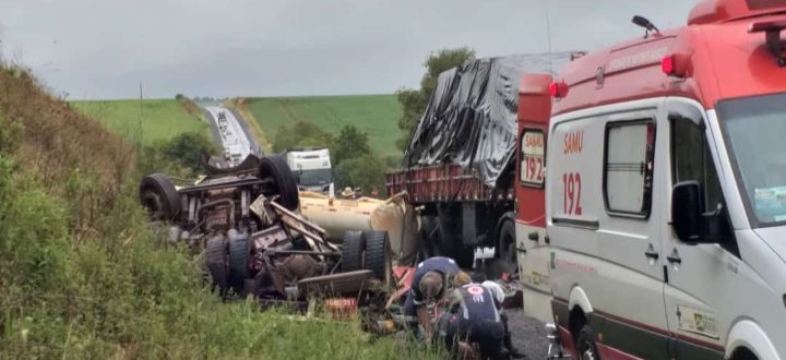 Vídeo: grave acidente envolve carreta de Cachoeira do Sul na BR-285