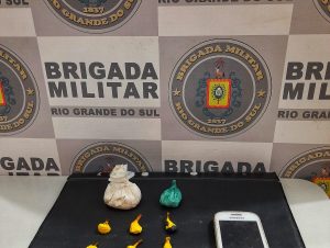 BM de Cachoeira do Sul prende homem por tráfico