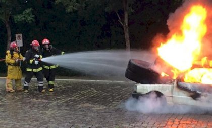 Bombeiros de Novo Cabrais fazem treinamento