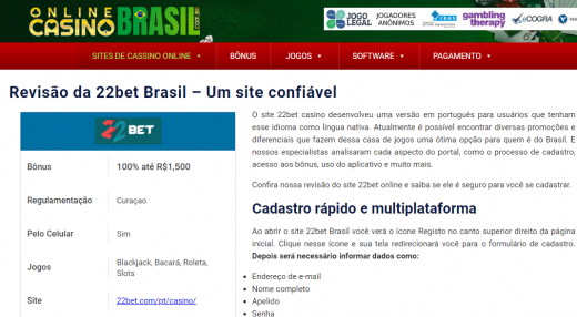 Melhores sites de cassino online no Brasil 2022