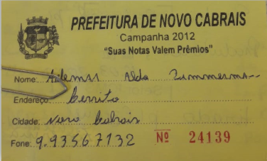 Novo Cabrais contempla agricultor na Campanha Nota Fiscal dá Prêmios