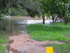 Chuva em média de 100 mm provoca inundação no interior