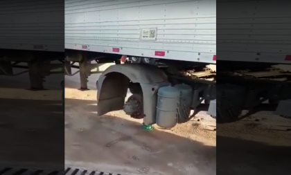 Caminhão tem quatro pneus furtados em posto de gasolina de Rio Pardo