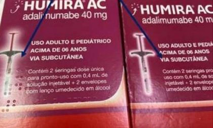 Lote falso de Humira AC 40 mg é descoberto