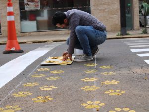 Faixa de pedestre com… patinhas de cachorro?