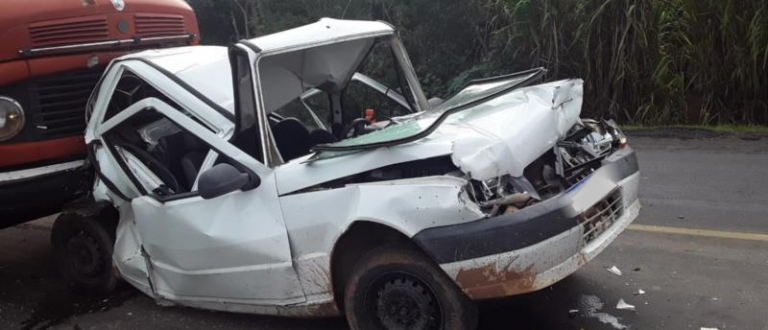 Trecho em obras: Hilux de Cachoeira do Sul se envolve em acidente entre seis veículos com quatro feridos na RSC-287